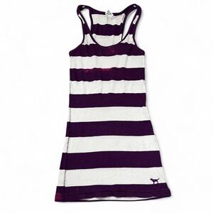 PINK Victoria's Secret Purple and White tank top